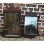 2 Georgian Chippendale style wall mirrors