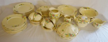 Approximately 66 piece  Royal Doulton Minden pattern part dinner & tea service (one cup cracked)