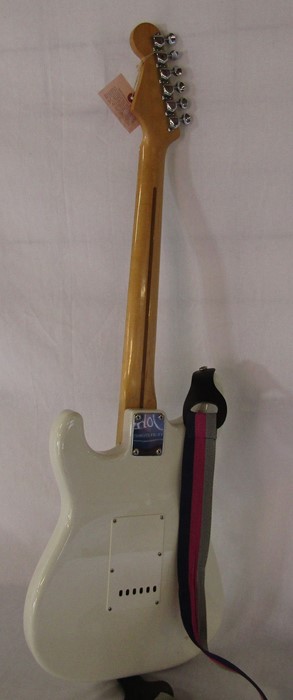 Squier stratocaster electric guitar by Fender serial number P015370 (Squier logo removed/replaced - Image 4 of 6