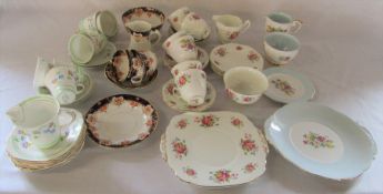 Selection of part tea sets inc Roslyn China, Adderley, Queen Anne & Salisbury