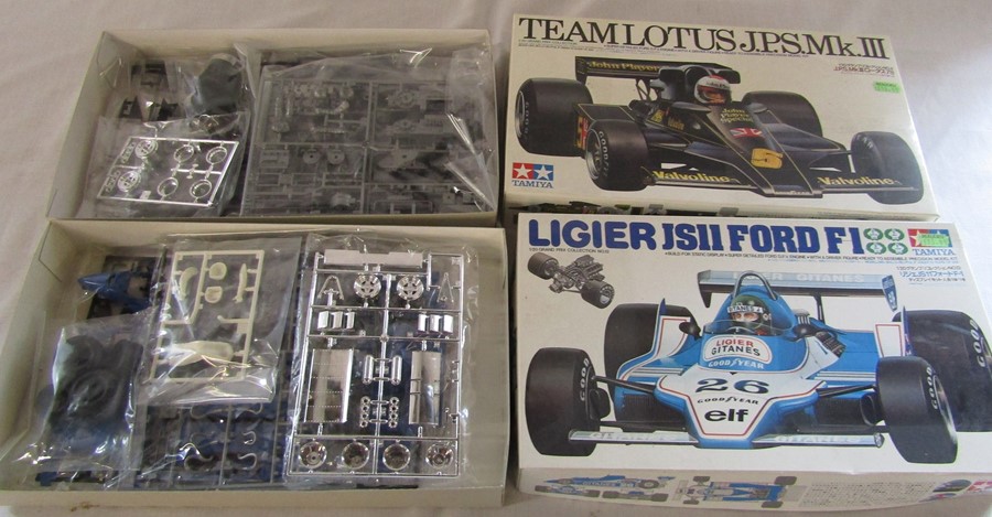 2 Tamiya model car kits - Team Lotus JPS MK III & Ligier TSII Ford F1 - Image 2 of 2