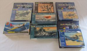 Selection of Revell and Airfix model kits (all unused)