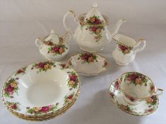 Royal Albert 'Old Country Roses' part tea set