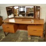 Retro teak G Plan dressing table (with broken leg) and a G Plan headboard