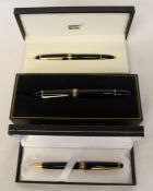 Mont Blanc Meisterstuck fountain pen no. 149 with 18K nib marked 4810, propelling pencil & ballpoint