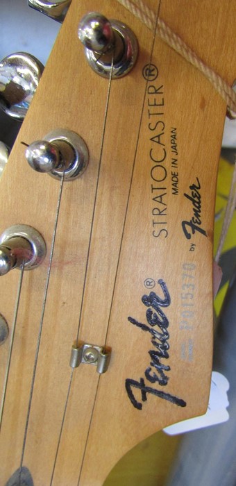Squier stratocaster electric guitar by Fender serial number P015370 (Squier logo removed/replaced - Image 6 of 6