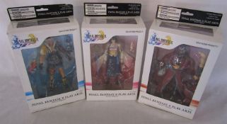 3 Final Fantasy X Play Arts action figures - no 1 Tidus, no 2 Yuna & no 3 Auron
