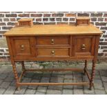 Oak sideboard (shelves are not attached to top) L 122 cm