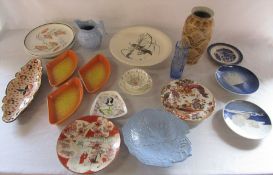 Various ceramics inc Nelros cup of fortune, Carlton ware, Parsgrund, B&G and Foley & a Whitefriars