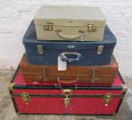 Large trunk with other luggage items