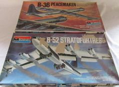 2 Monogram model kits - B36 Peacemaker & B-52 Stratofortress