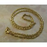 NOT AS PREVIOUSLY CATALOGUED - 14ct gold necklace marked 585, L 61 cm weight 22.4 g