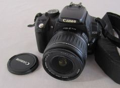 Canon EOS 350D digital camera with a Canon 200m lens EF-2 18-55 mm complete with mains adapter, cd