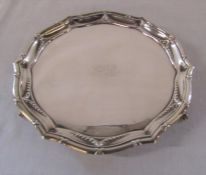 Small silver salver D 19 cm weight 8.85 ozt London 1905 Goldsmiths & Silversmiths Company 112 Regent