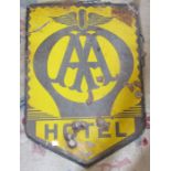 Metal AA hotel sign 55 cm x 78 cm