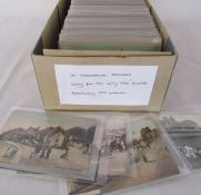 Box of UK topographical postcards dating from the early 1900s onwards approximately 350 cards