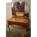 Mahogany dressing table on cabriole legs