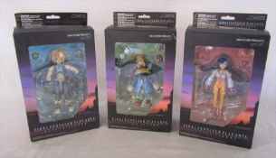 3 Final Fantasy IX Play Arts action figures - no 1 Tidane Tribal, no 2 VIVI Ornitier & no 3 Garnet