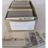 Box of approximately 420 postcards relating to the military inc WWI, war memorials, military