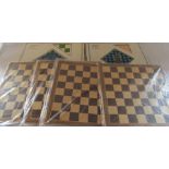 Selection of brand new chess boards (6) (size 45 cm x 45 cm (5) and 50 cm x 50 cm (1))