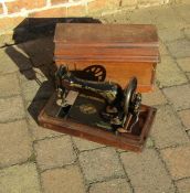 Vintage cased Singer sewing machine