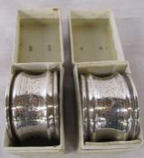 2 cased silver napkin rings Chester 1912 weight 0.91 ozt