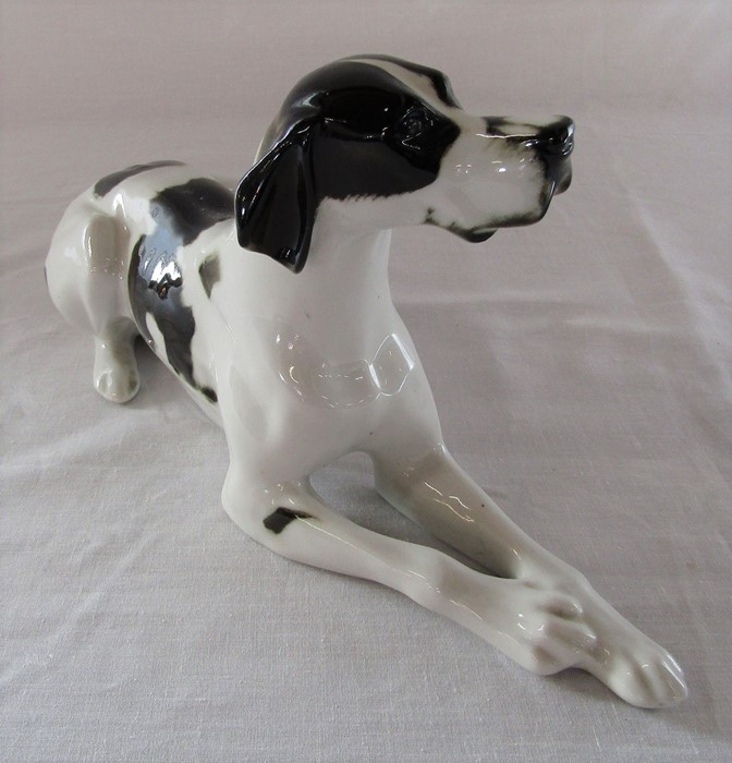 Large Lomonosov figure of a Great Dane dog L 30 cm - Image 2 of 4