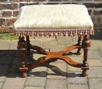 17th century style stool with x stretcher