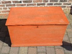 Victorian pine painted blanket box (provenance - belonged to Smith Rook, farmer, 1844-1918 firstly