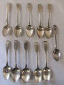 11 various silver Georgian and Victorian teaspoons inc London 1813, 1811 and 1860 total weight 6.