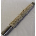 A Gieves nickel plated telescope No. 8718 with rope binding length closed 45.5cm (used on convoys to