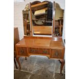 Dressing table on cabriole legs