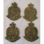 4 Royal Hong Kong Police cast brass plaques H 12 cm