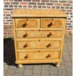 Victorian scumbled painted pine chest of drawers W92 H108 D49cm