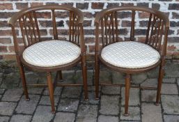 Pair of Edwardian corner chairs