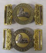 2 x Lincolnshire Regiment Officers belt buckle