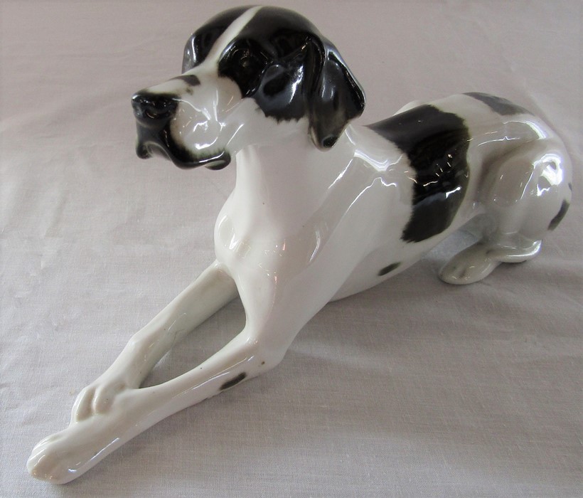 Large Lomonosov figure of a Great Dane dog L 30 cm - Image 4 of 4