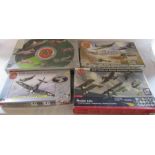 4 Airfix model kits - Commemorative gift set 90 years of Fighters, 50th Anniversary Collection,