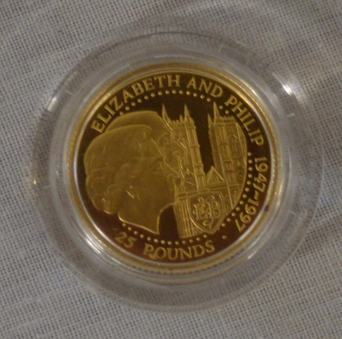 1997 Guernsey gold proof £25 coin with box & certificate - Image 2 of 3