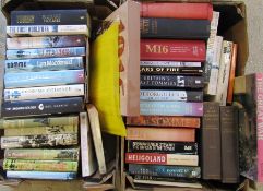 2 boxes of assorted books relating to WWI inc The Unknown Soldier, The Somme, Britain's Last