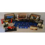 Collection of die-cast vehicles including Burago, Corgi & Lledo