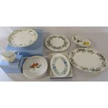 Selection of Wedgwood and Royal Worcester ceramics, some boxed inc Wedgwood 'Wild Strawberry' cake
