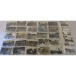 Collection of 40 postcards relating to the Louth Flood (25 Benton, 15 Yorkshire Observer)