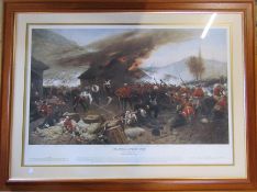 Large framed print of 'The Defence of Rorke's Drift 22-23 January 1879' by Alphonse Marie De