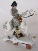 Scheibe Alsbach German porcelain figure of Napoleon on horseback L 23 cm H 26 cm
