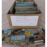 Box of approximately 550 topographical postcards dating from the 1960s onwards