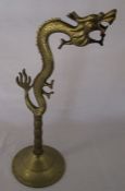 Chinese style brass dragon lamp base H 44 cm