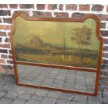 19th century trumeau or pier glass painted with an Italian landscape