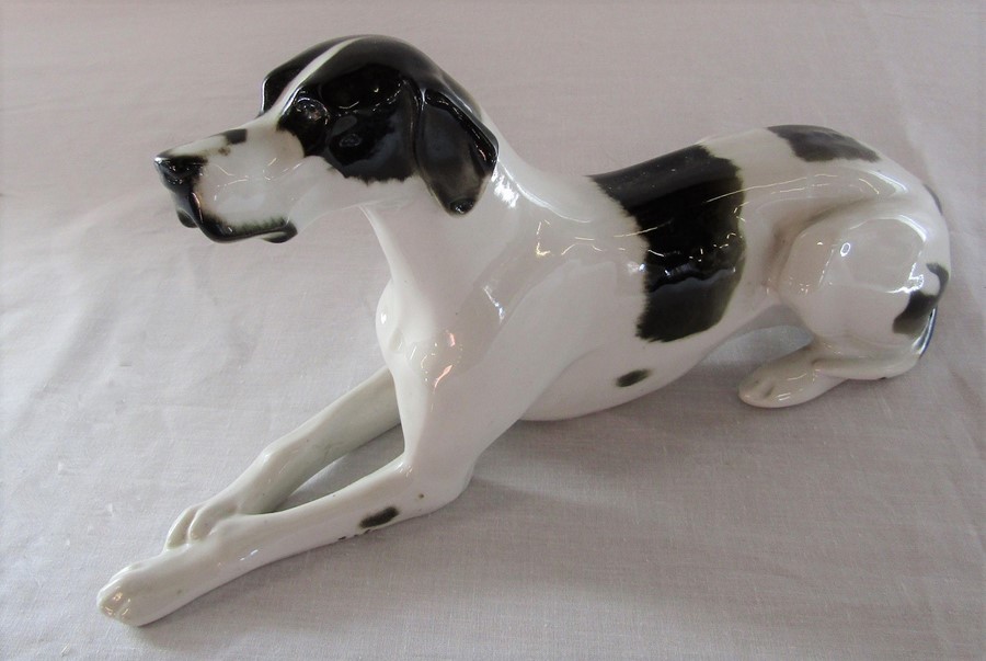 Large Lomonosov figure of a Great Dane dog L 30 cm