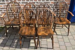 6 (including 2 carvers) wheel back chairs